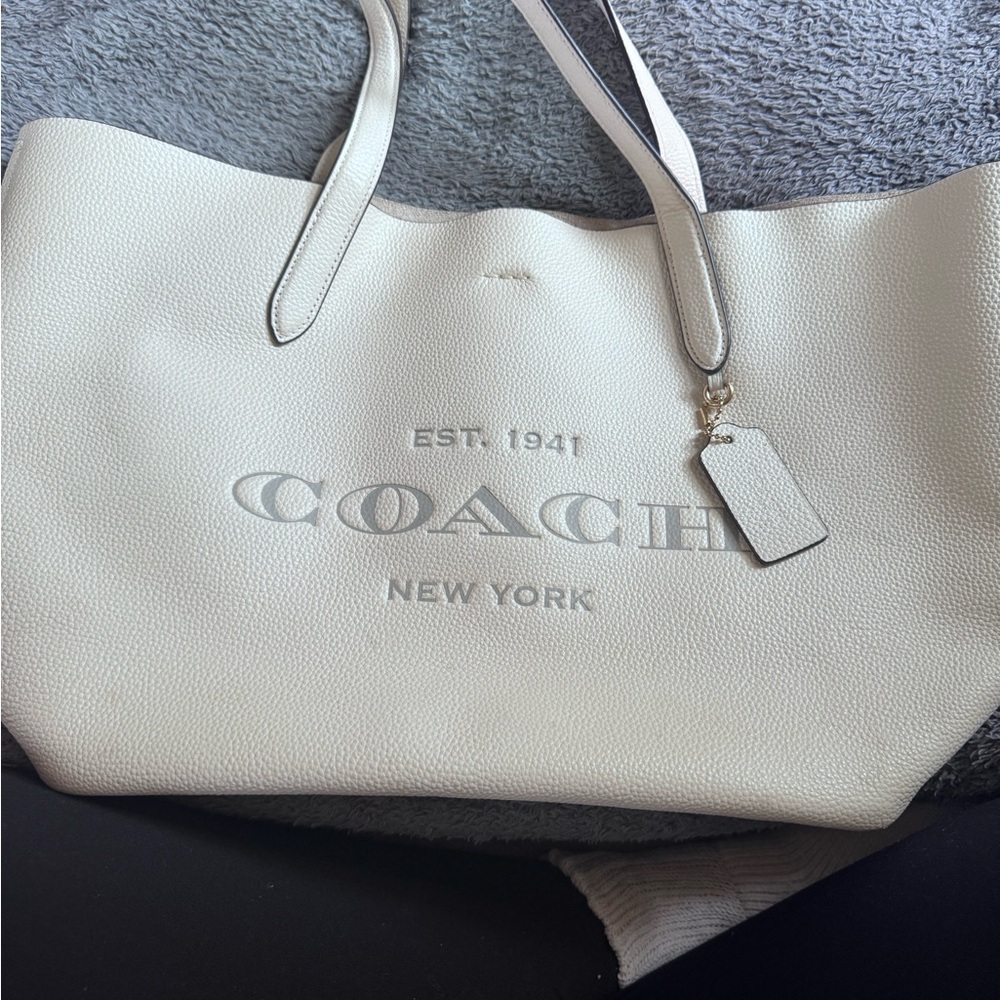 Coach White Tote Bag